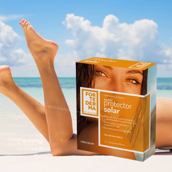 Protector solar con betacaroteno