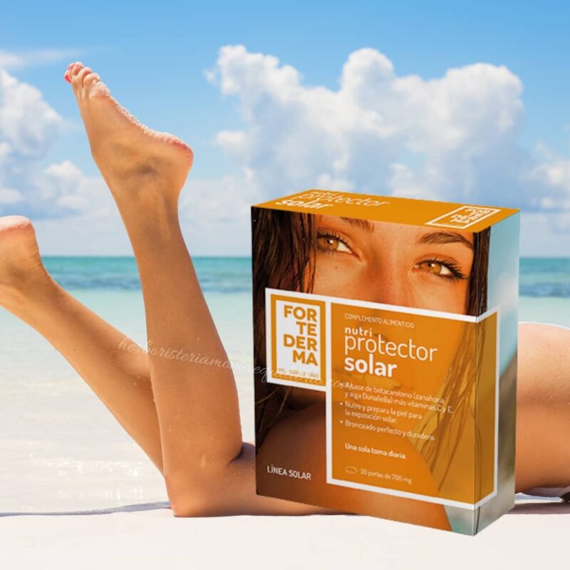 Protector solar con betacaroteno